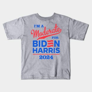 I'm a Moderate For Biden 2024 Kids T-Shirt